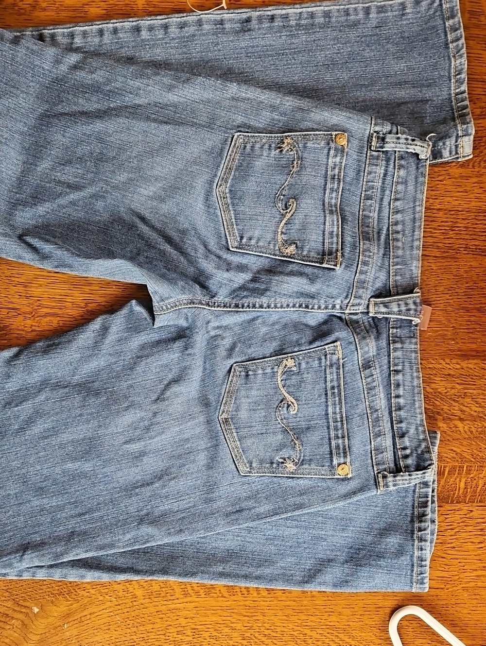 Candie's Light Blue Straight-Leg Jeans with Embroidered Back Pockets